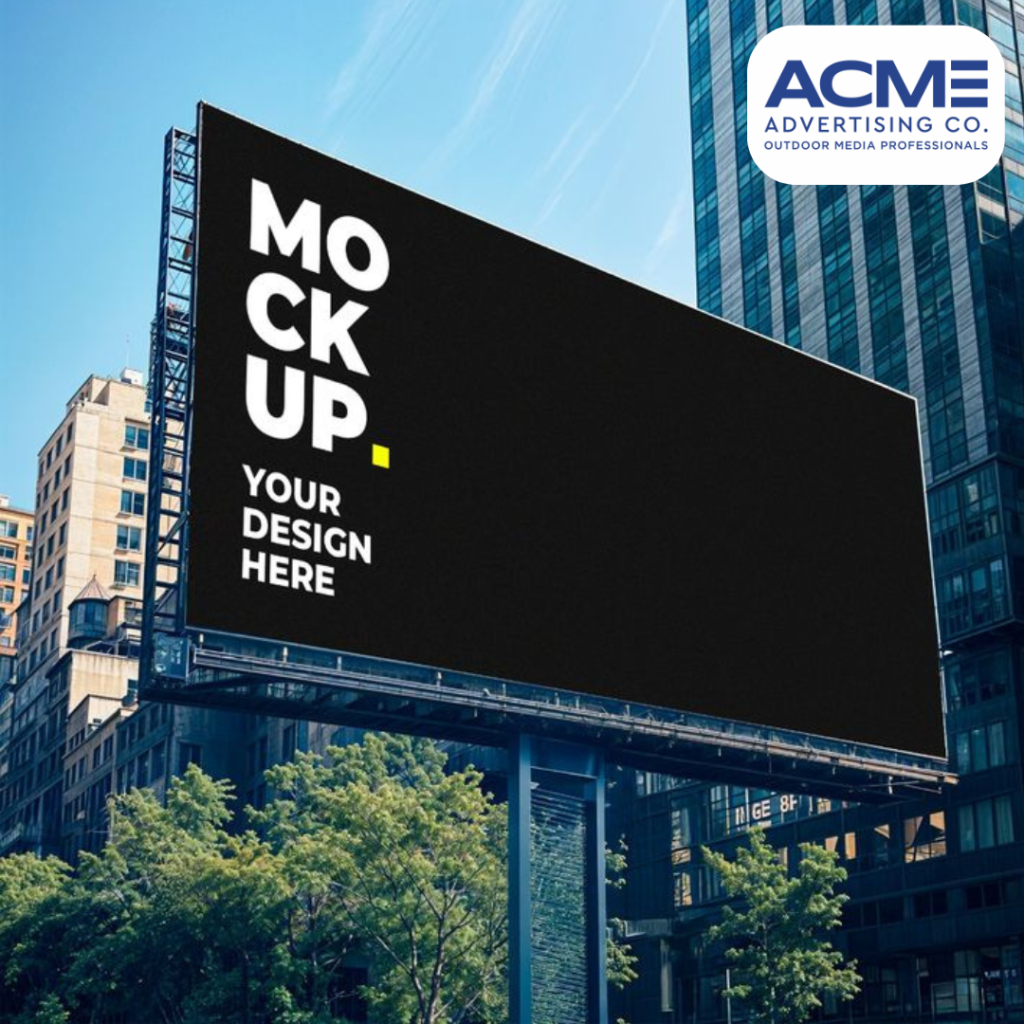 Billboard advertising boosts brand visibility with large, eye-catching displays in high-traffic areas, ensuring maximum exposure and lasting impressions. acme advertiser Co.

