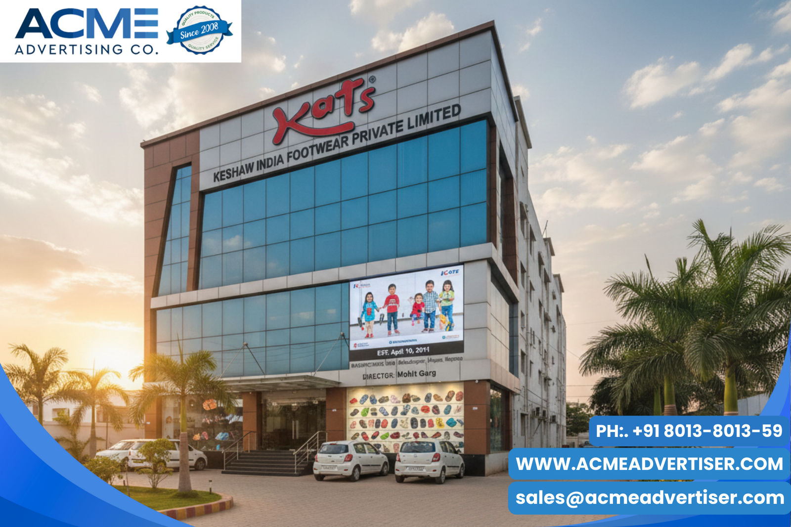 kats footwear branding with Acme Advertising Co