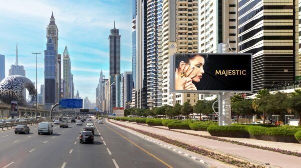 Abu Dhabi DOOH Advertising placed along a major highway delivering continuous brand exposure