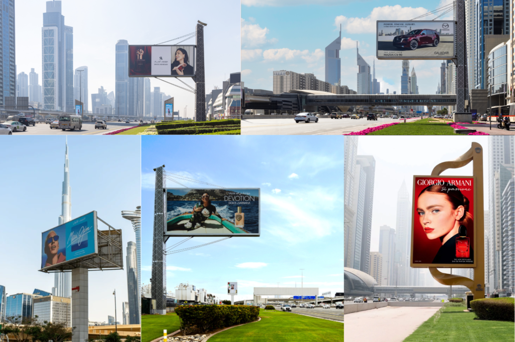 Outdoor billboard brand Advertising in Abu Dhabi, Shiekh zaidZayed Rd, Dubai with Acme Advertising Co