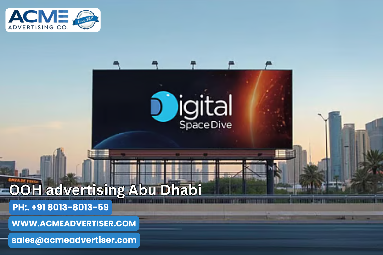 OOH advertising Abu Dhabi with Acme Advertising Co