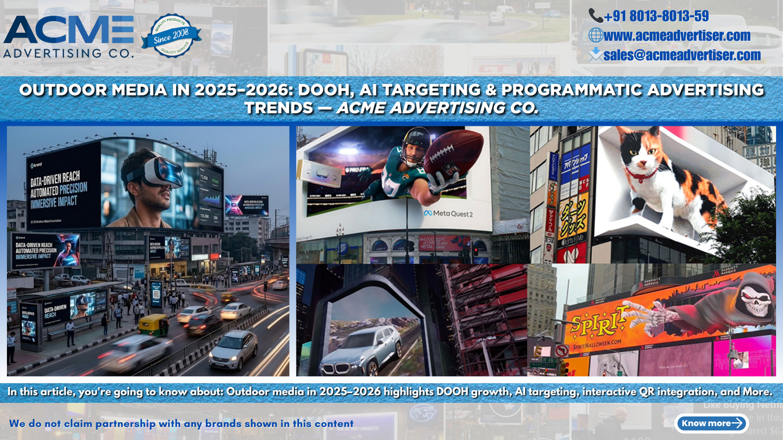 Outdoor Media in 2025–2026with Acme Advertising co.